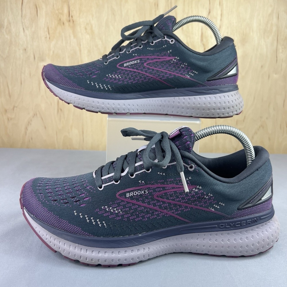 Brooks Glycerin 19 Women's Cushioned Running Shoes 10B Blue Purple 1203431B572